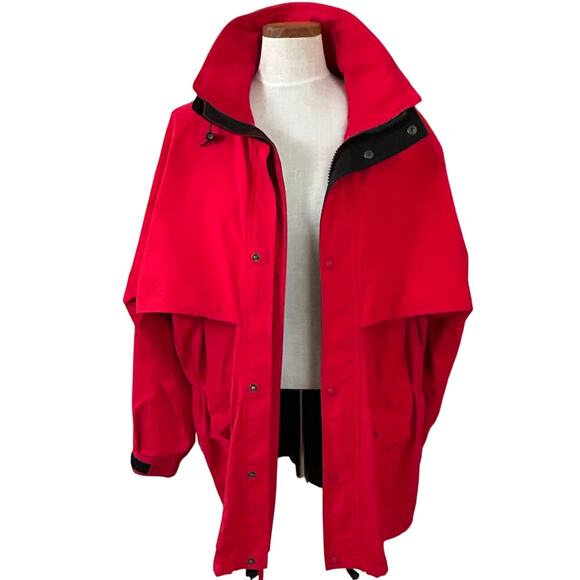 Vintage Eddie Bauer Goretex Jacket XL Red Windbreaker 90s Outdoor Gorpcore Fall - Picture 10 of 16
